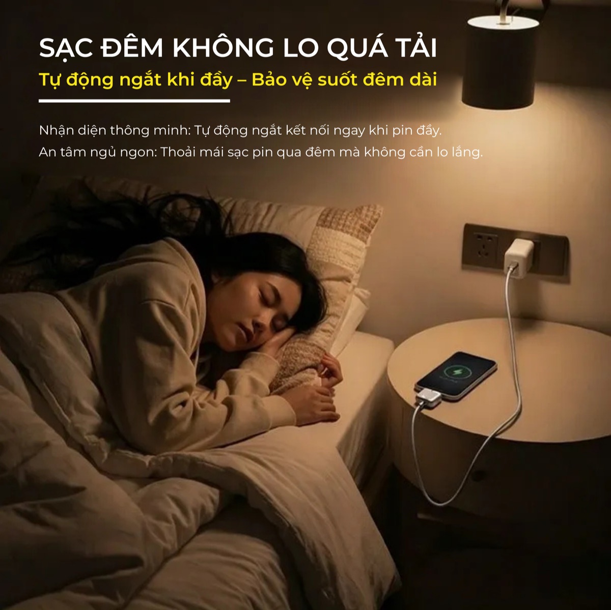 Sạc đêm an toàn