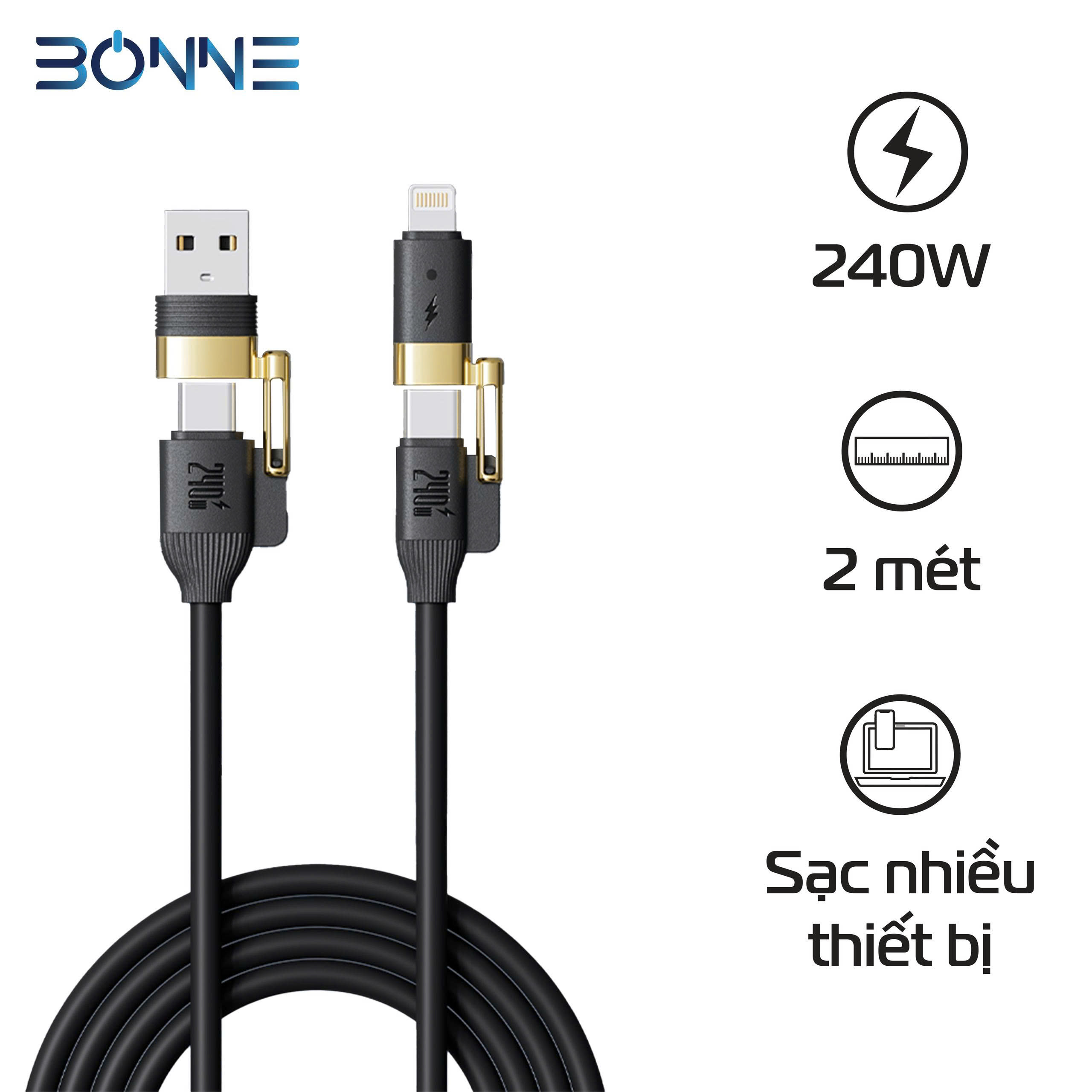 Cáp sạc nhanh 4in1 BC16 240W – Bonne