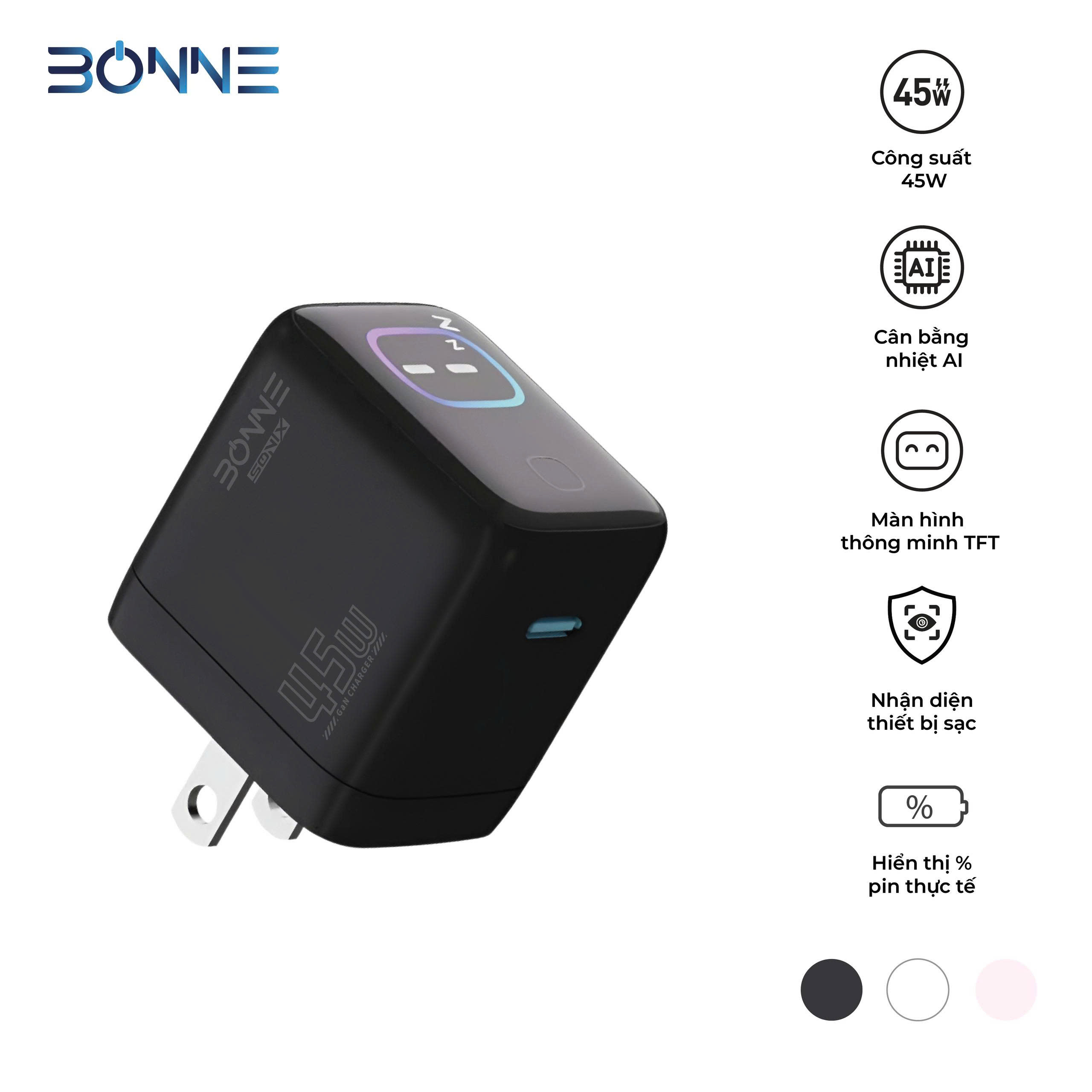 Củ sạc nhanh BONNE SONIX X45PRO 45W – Bonne